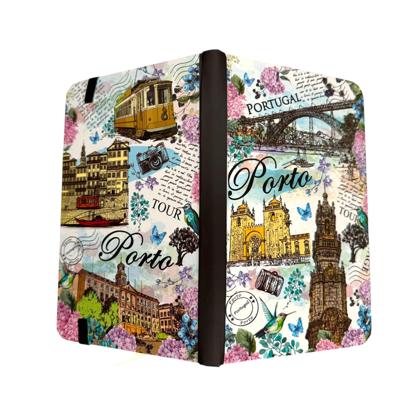 Porto Portugal Travel Pocket Notepad Diary with Azulejo & Multi Design Patterns Beautiful Tourist Souvenir from Portugal