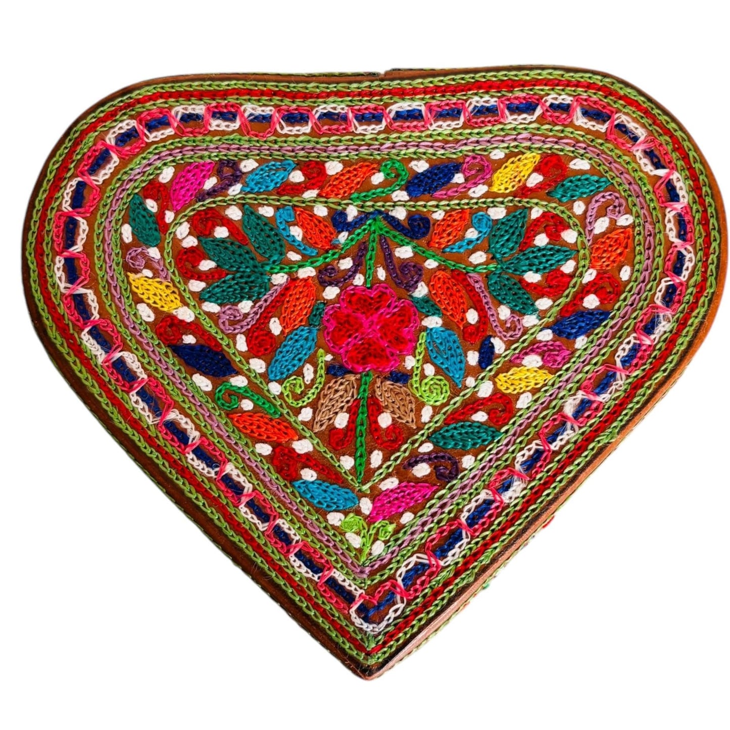 Authentic Balochi Sindhi Handmade Embroidered Leather Jewellery Box, Photo Frame, Tissue Box Beautiful Souvenir from Pakistan