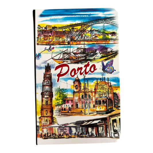 Porto Portugal Travel Pocket Notepad Diary with Azulejo & Multi Design Patterns Beautiful Tourist Souvenir from Portugal