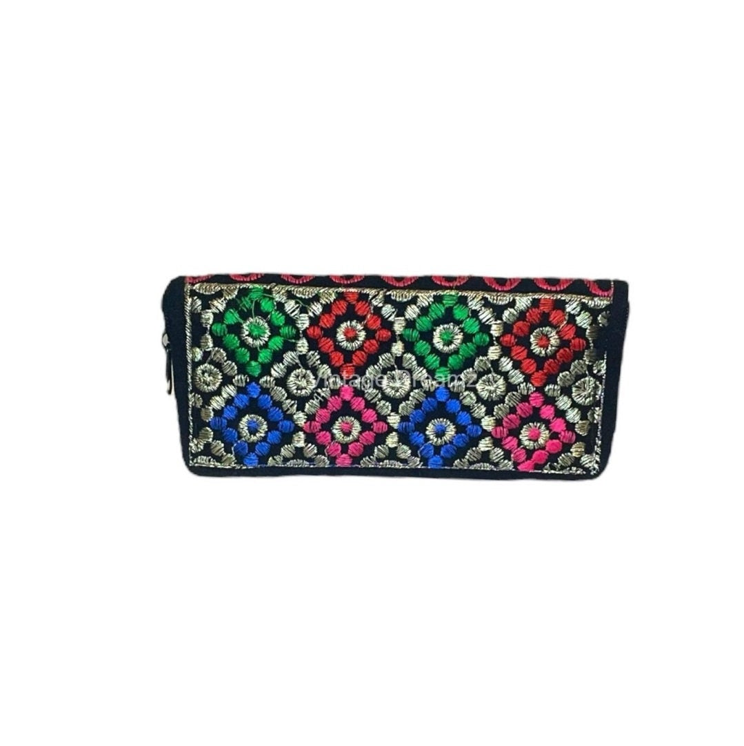 Embroidered Sling Versatile Clutch Bags for Women & Girls, Mobile Purse Wallet