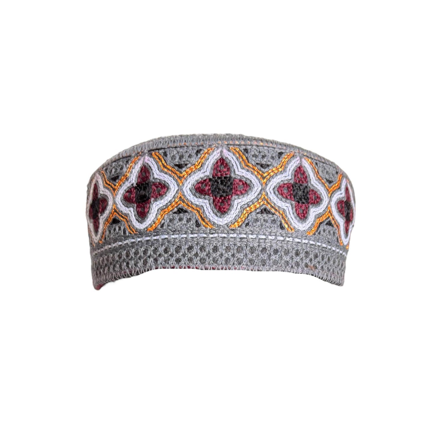 Kufi Sufi Artist Sindhi Balochi Topi - Trendy Traditional Vibrant Colorful Topi - Handmade Embroidery Round Hat (Size 55cm)