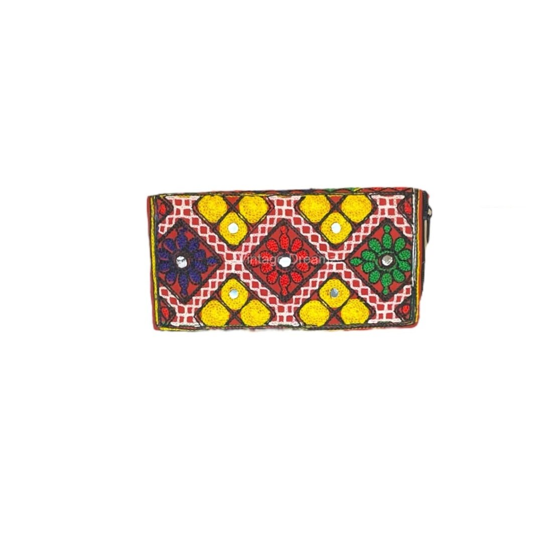 Embroidered Sling Versatile Clutch Bags for Women & Girls, Mobile Purse Wallet