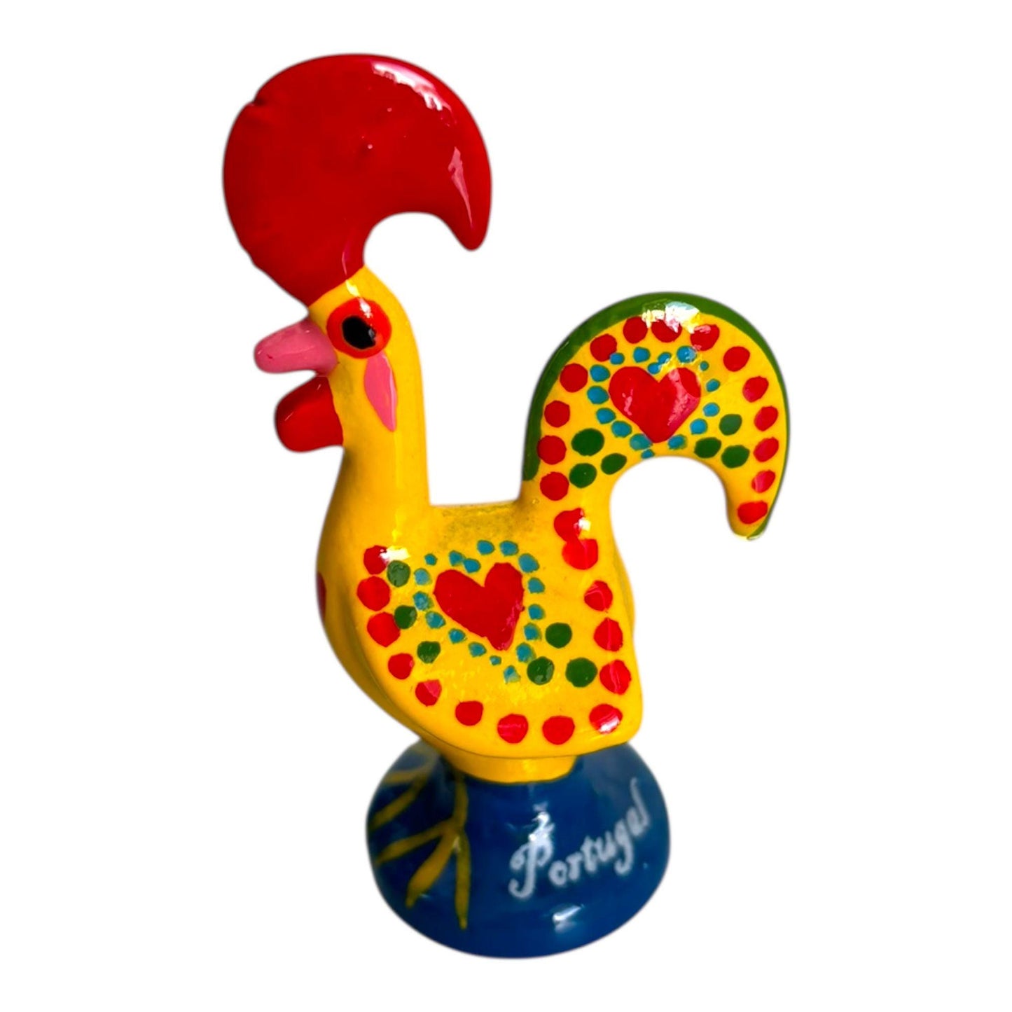 Portugal Galo De Barcelos, Portuguese Folk Art Hand Painted Rooster  - Symbol of Good Luck & Prosperity - Souvenir Made In Portugal