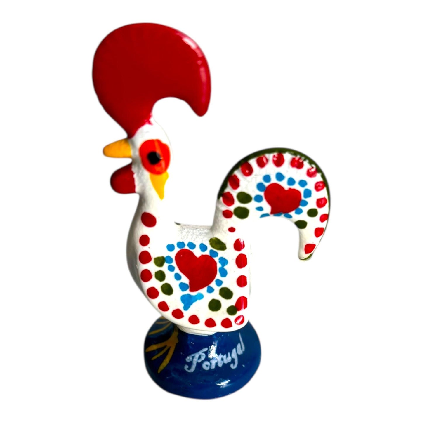 Portugal Galo De Barcelos, Portuguese Folk Art Hand Painted Rooster  - Symbol of Good Luck & Prosperity - Souvenir Made In Portugal