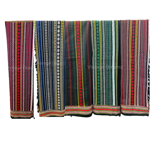 Thari Shawl with Embroidery, Sindhi Shawl, 2 Side Design Winter Shawl, Men & Women Shawl, Large Body Wraps ( L 228 × W 114 cm )