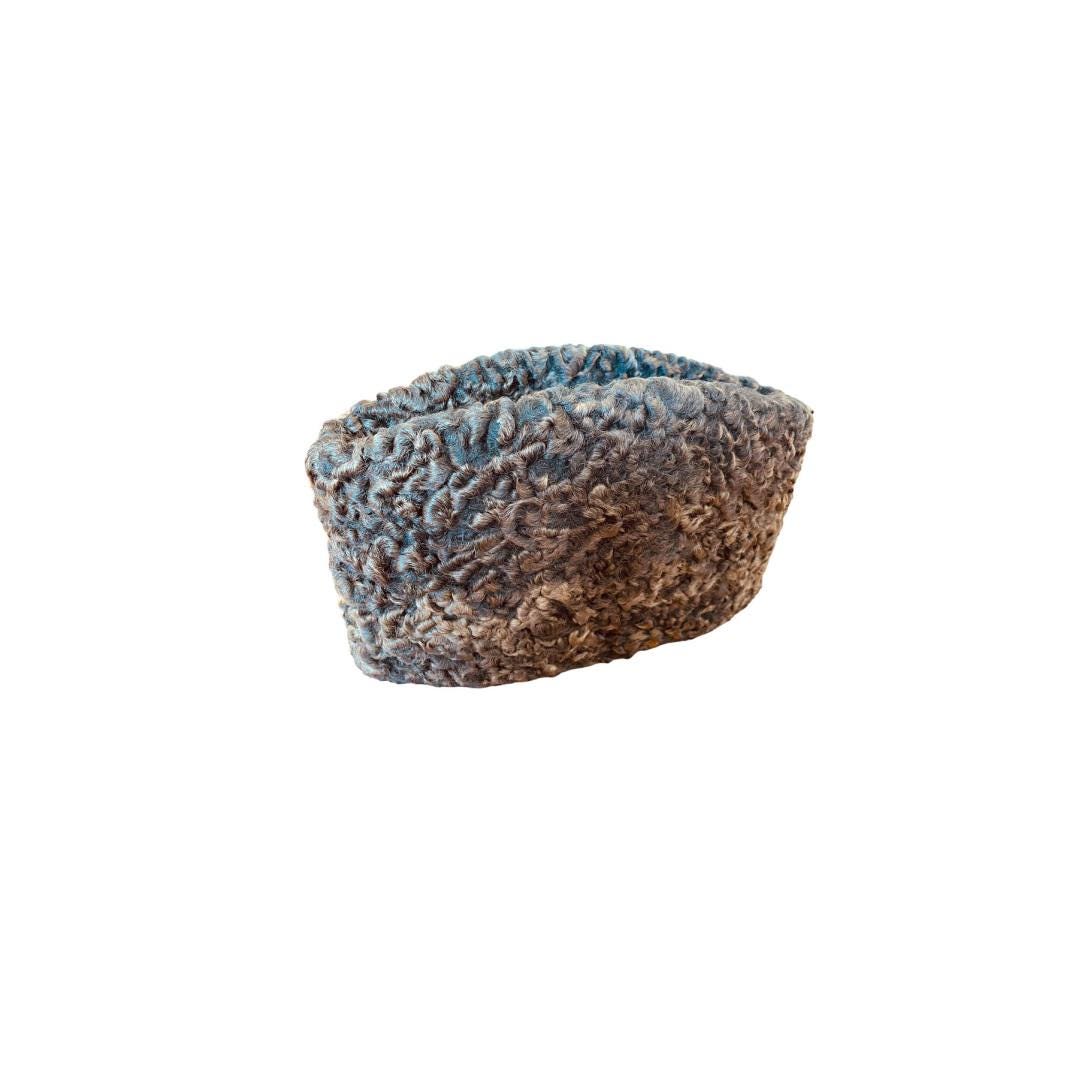 Karakul JINNAH Cap Handmade Diplomat Winter Hat,  BROADTAIL Kufi Fur Hat
