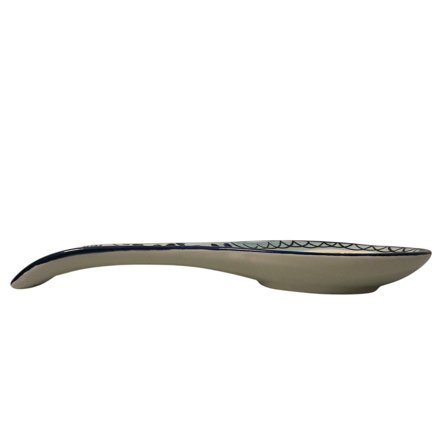 Portugese Pottery Hand Painted Spoon - Ceramic Kitchen Serving Spoon or Wall Hanging Decoration