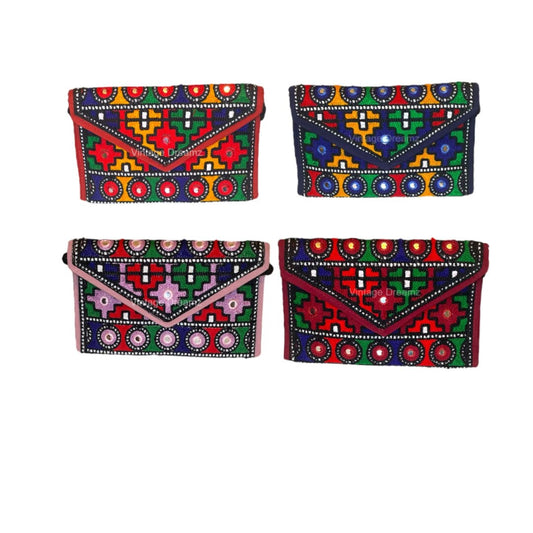 Shoulder Bag Party Clutch Embroidered Small  - Party Pouch for Women & Girls
