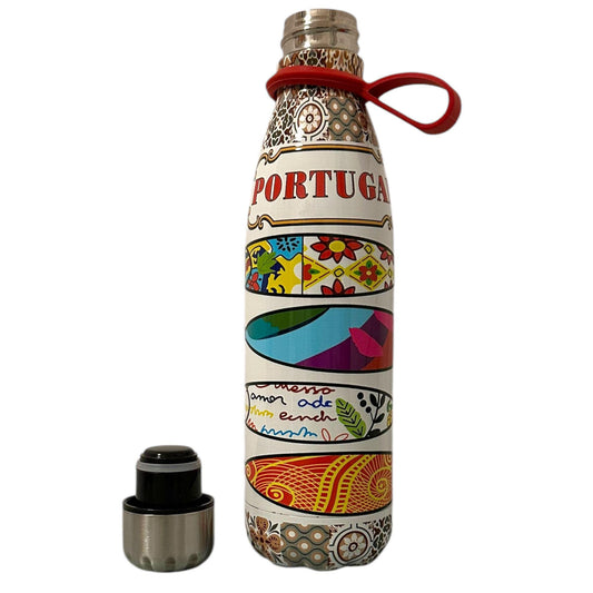 Thermal Bottle 500ml PORTUGAL Colorful Multi Purpose Use (Hot & Cold) Beautiful Souvenir from PORTUGAL