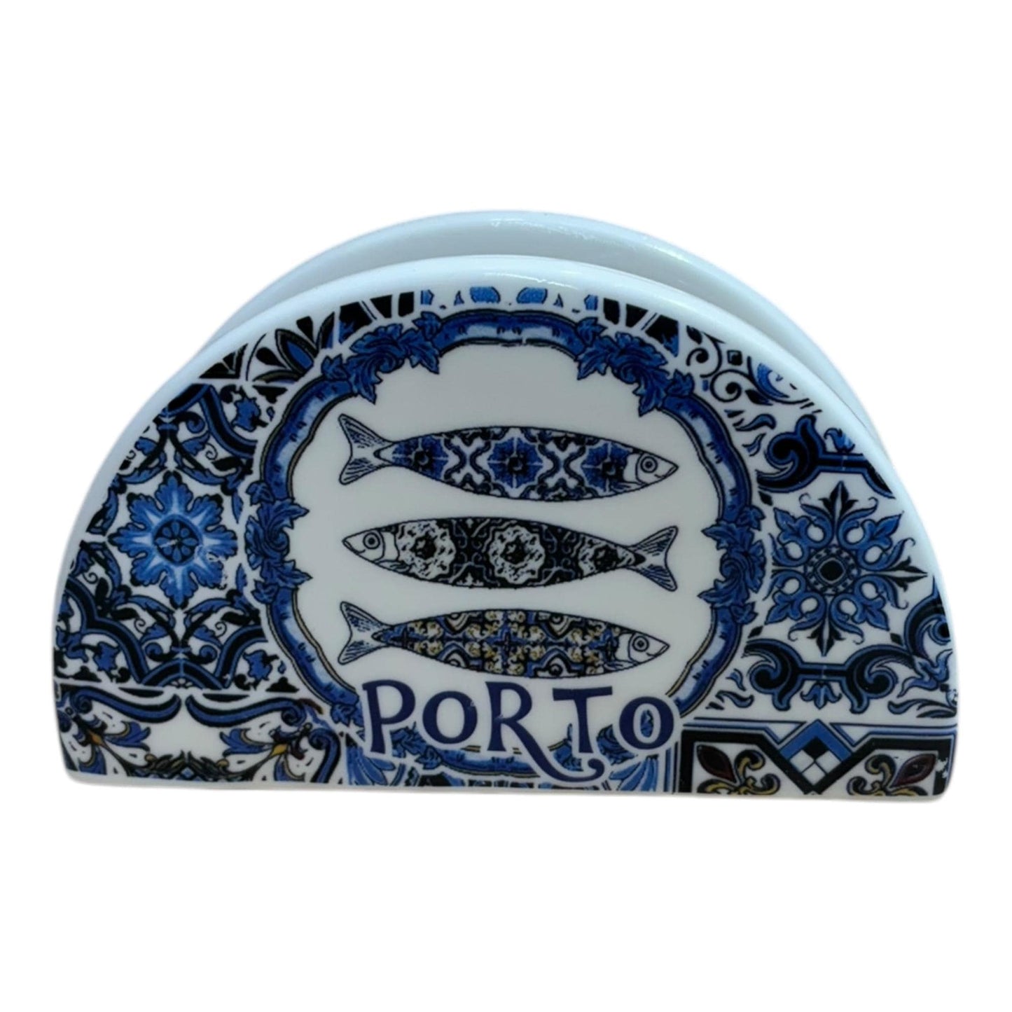 Portugal Azulejo Hand Painted Ceramic Napkin Holder Stand - Beautiful Gift Souvenir from Portugal