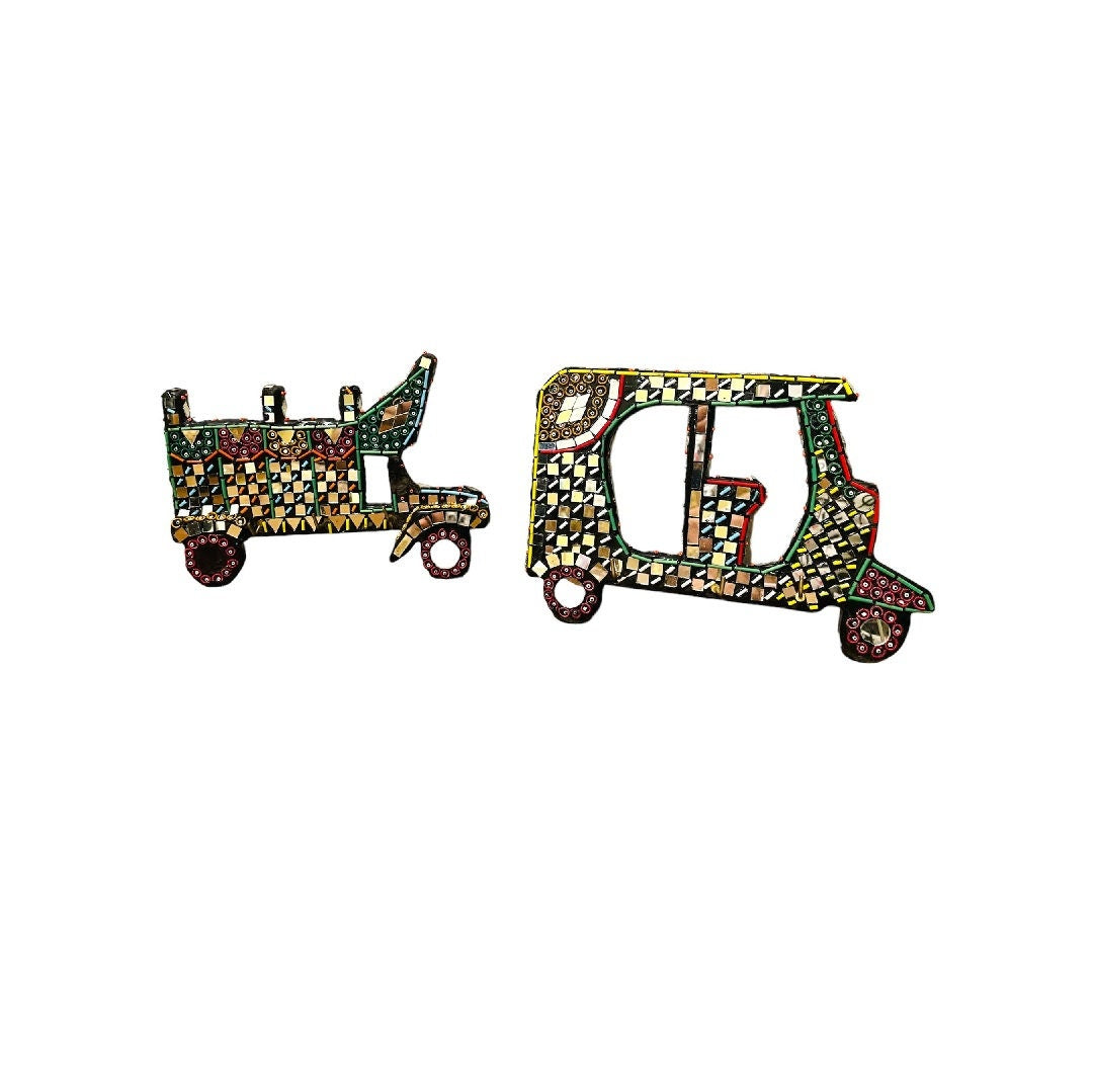 Pakistan Truck Art Handcrafted Traditional Keychain Holder (Mirror Work)