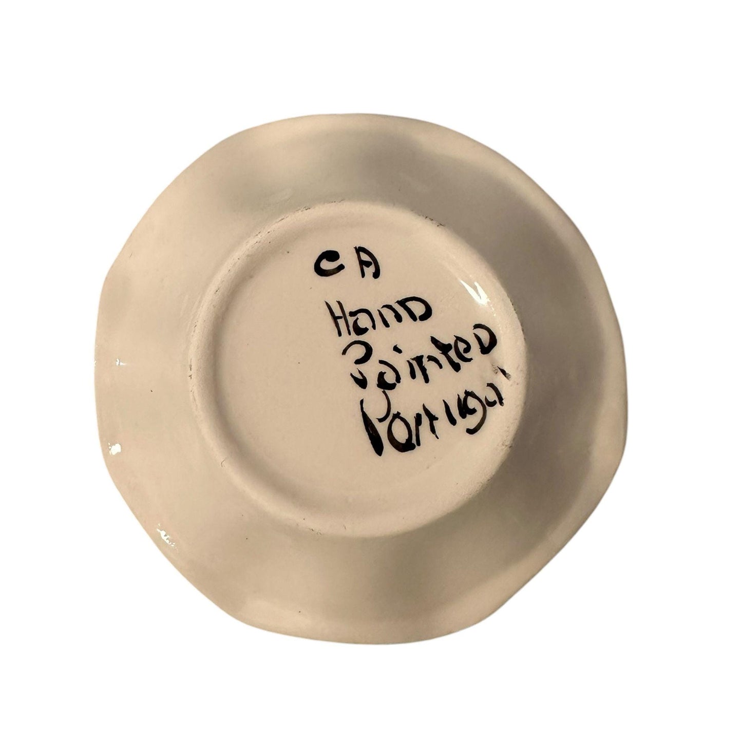 Portugese Pottery Hand Painted Bowls - Ceramic Small Bowls for Butter Jam Olive Humus Sauces Made in Portugal