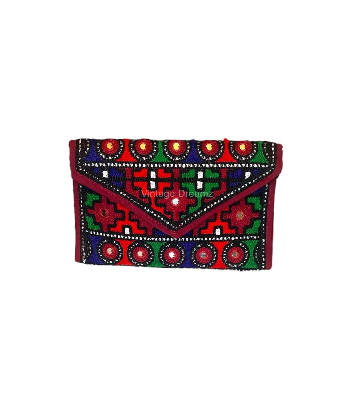 Shoulder Bag Party Clutch Embroidered Small  - Party Pouch for Women & Girls