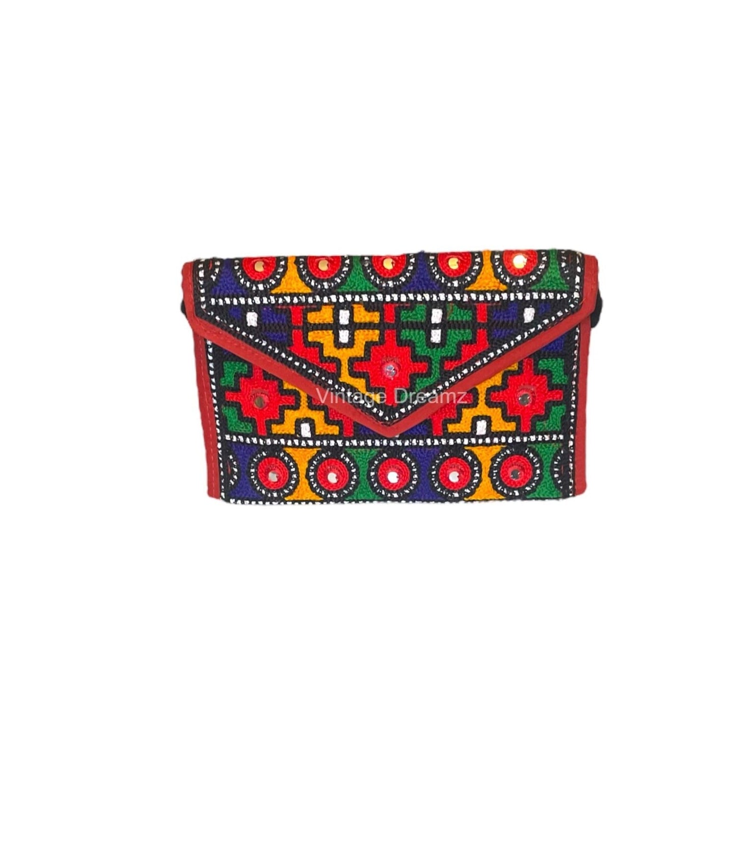 Shoulder Bag Party Clutch Embroidered Small  - Party Pouch for Women & Girls