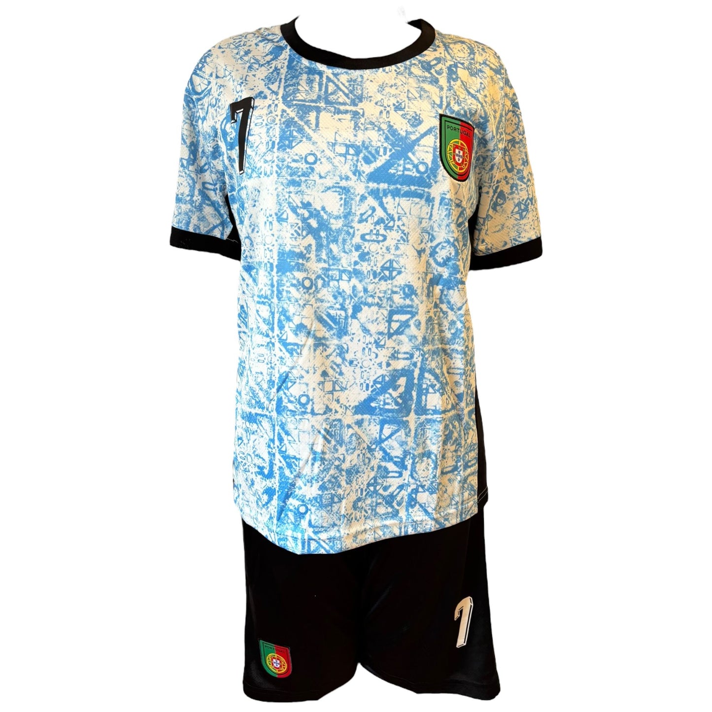 Portugal Soccer Jersey Set for Kids n Youth Unisex - Ideal for Training or Match All Occasions, CR7 Fans T-Shirt