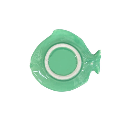 Handmade Ceramic Flounder Fish Shape Curved Tray