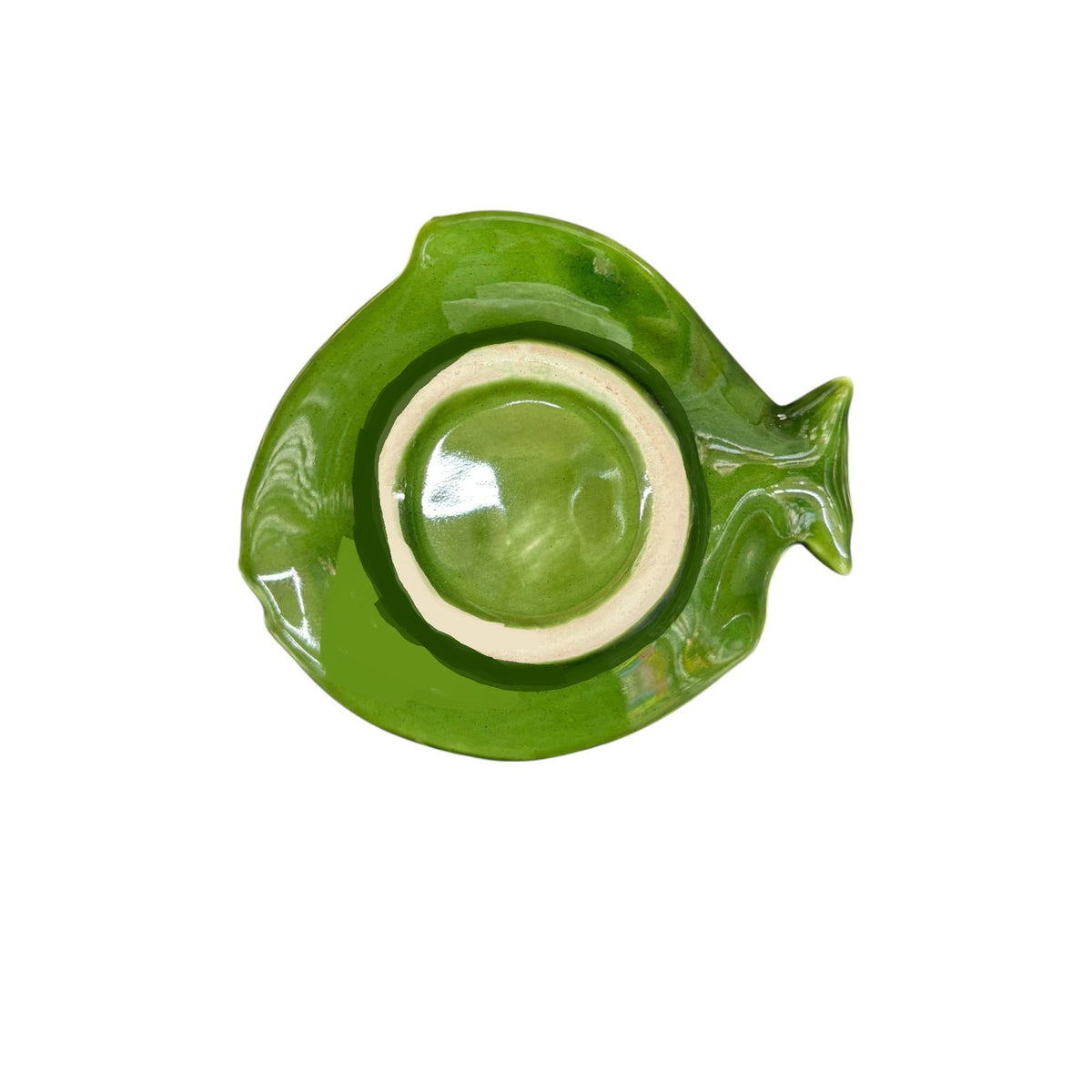 Handmade Ceramic Flounder Fish Shape Curved Tray