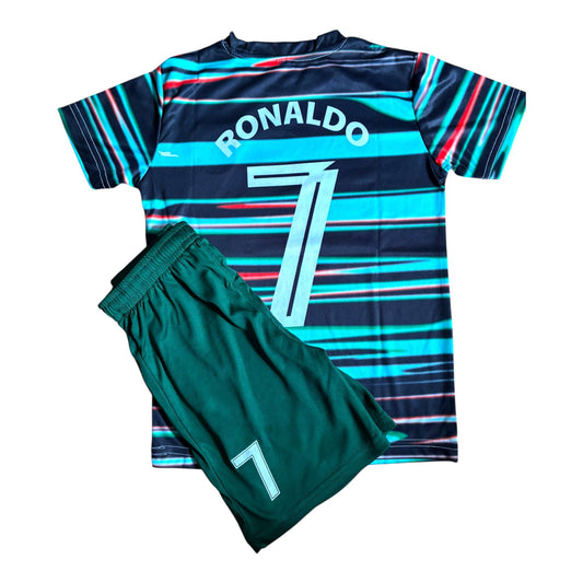 Portugal Soccer Jersey Set for Kids n Youth Unisex - Ideal for Training or Match All Occasions, CR7 Fans T-Shirt
