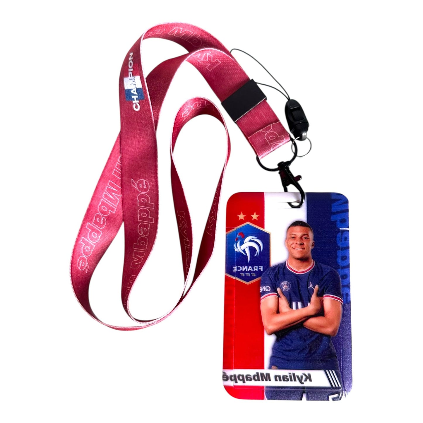Football Lanyard with Famous Football Icons Badge - ID Badge Lanyard for Hard Vertical ID Card Holders for Multi Purpose Use