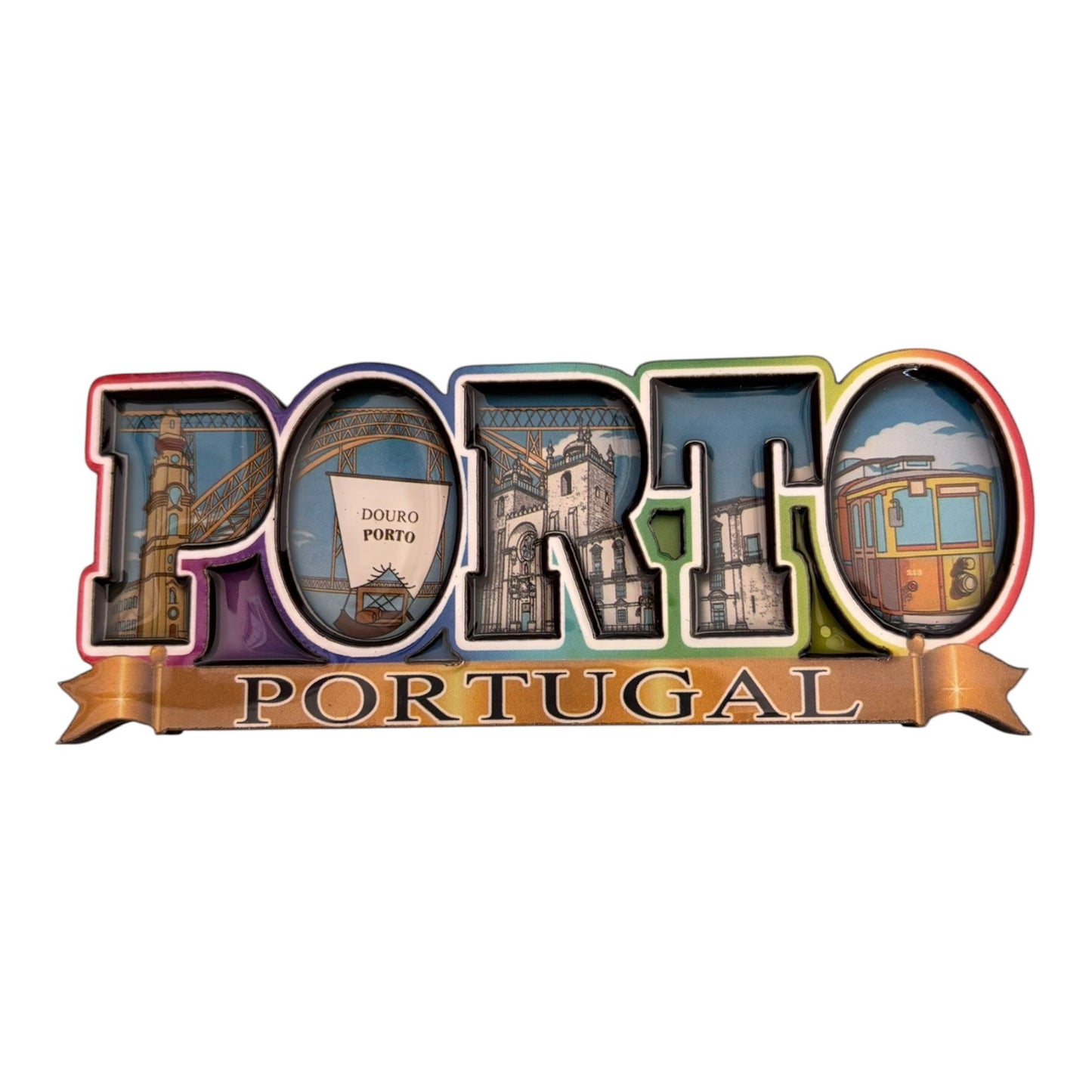 Portugal Acrylic 3D Fridge Magnet with Portugese Azul Symbols - Kitchen House Decoration - Beautiful Souvenir from Portugal