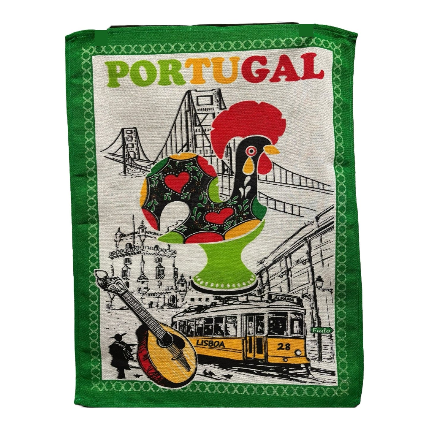 Kitchen Table Clothes with Colorful Patterns Portugal Monuments & Art Designs, Multi Purpose Use Clothes Beautiful Gift from Portugal