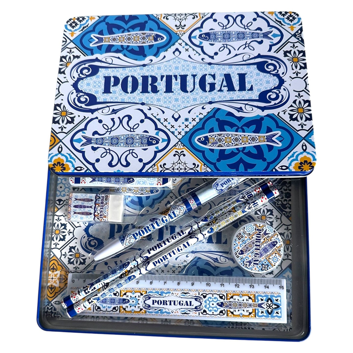 Portuguese Azulejo Pattern Geometery Box Set - Office & Back to School Supplies - Souvenir from Portugal
