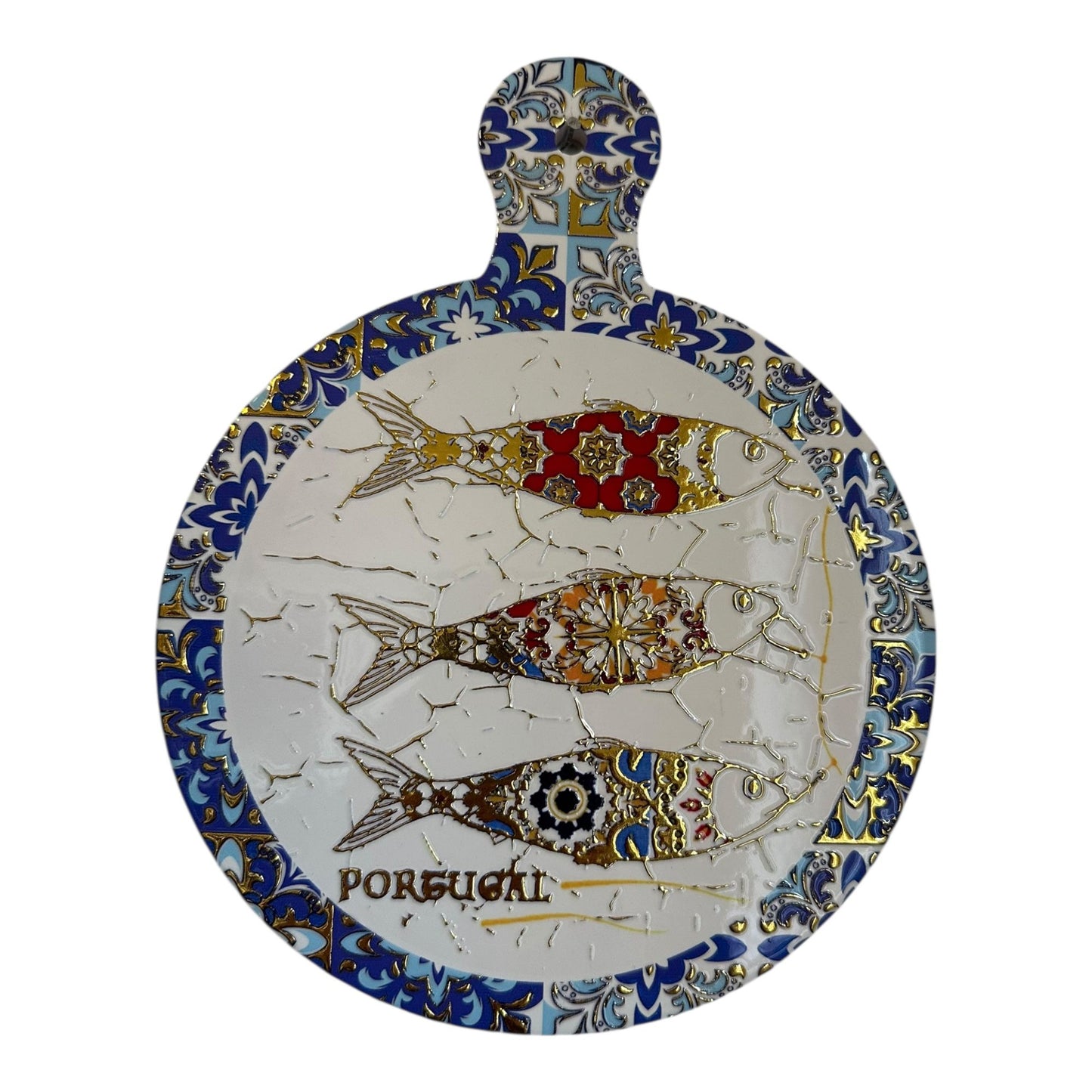 Portuguese Ceramic Wall Plate: 3D Decorative Art, Cork Backed - Traveler Gift Souvenir from Portugal