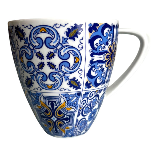 Portugal Azulejo Big Coffee Mug - Portugese Pottery Ceramic Mugs - Beautiful Tourist Gift from Portugal (480 ml)