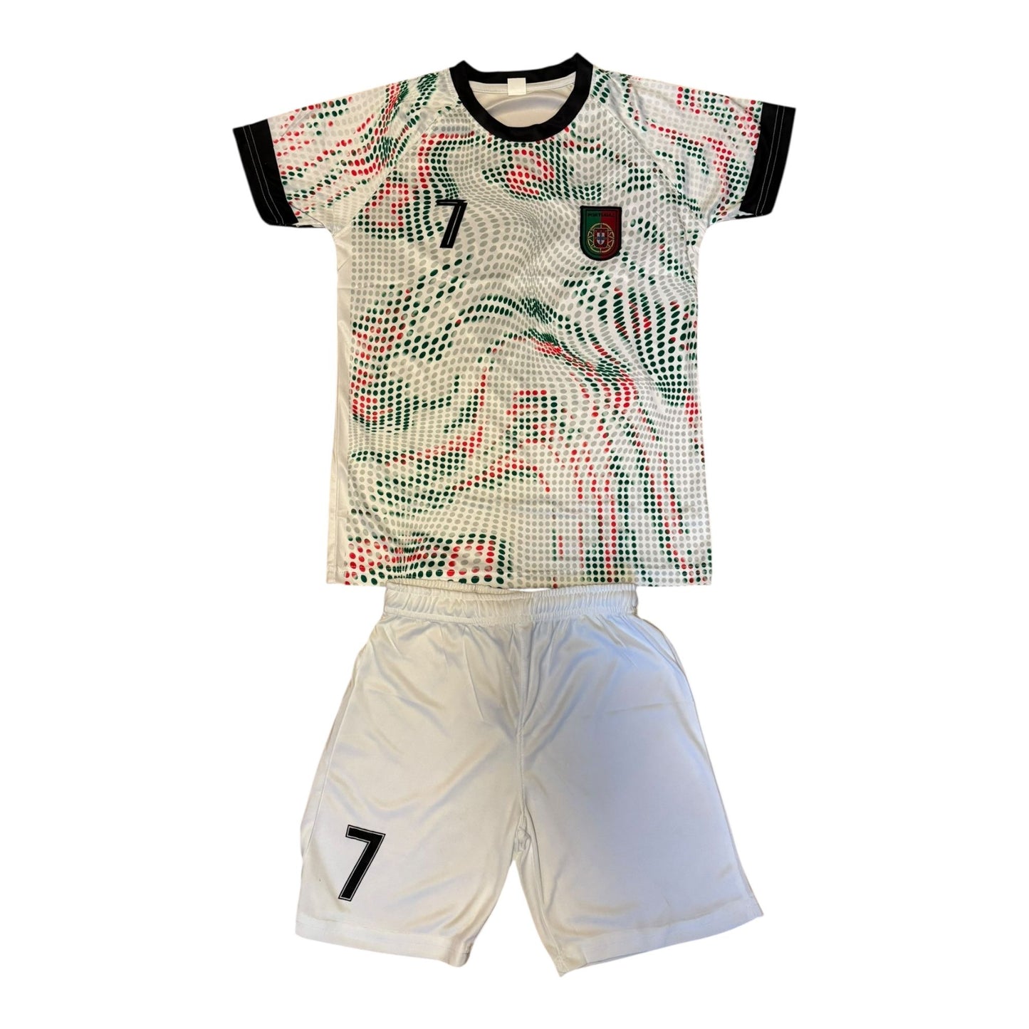 Portugal Soccer Jersey Set for Kids n Youth Unisex - Ideal for Training or Match All Occasions, CR7 Fans T-Shirt