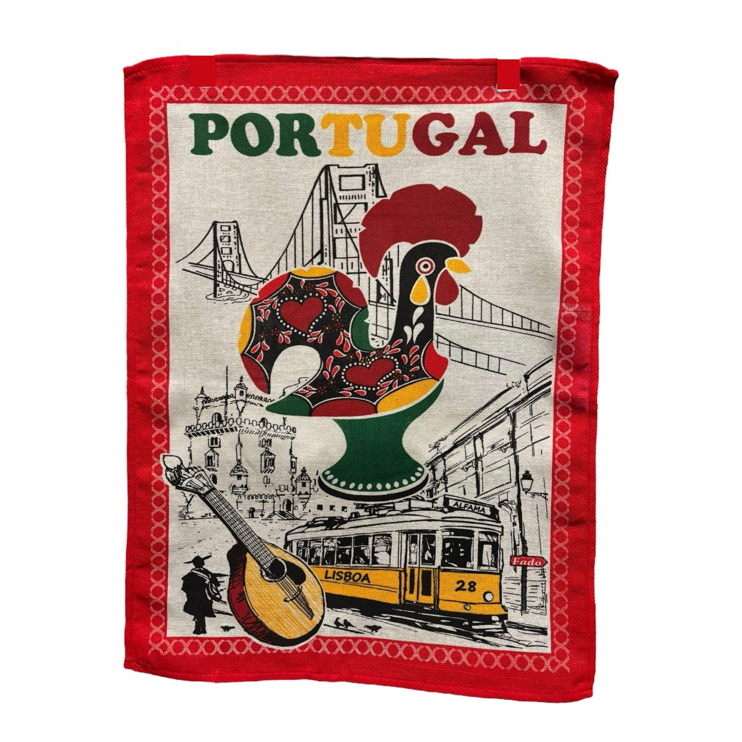 Kitchen Table Clothes with Colorful Patterns Portugal Monuments & Art Designs, Multi Purpose Use Clothes Beautiful Gift from Portugal