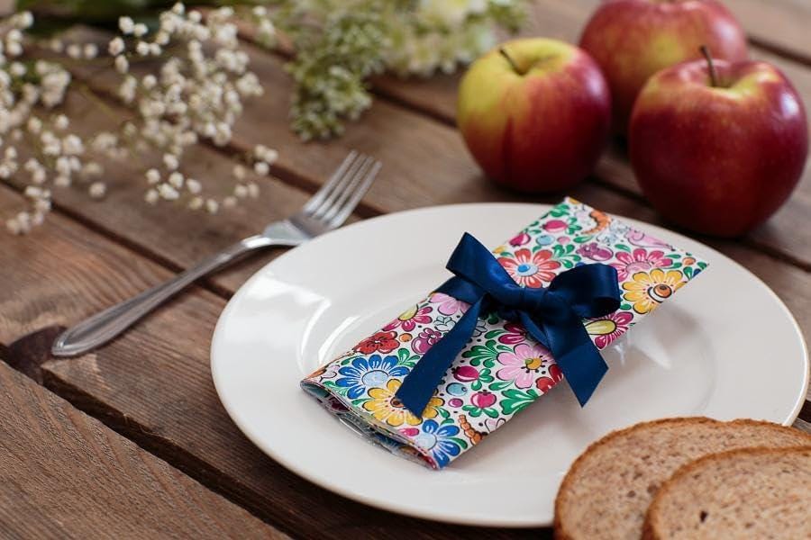 Polish Folk Art Paper Napkins: Floral Design, 3-Ply (Set of 20)