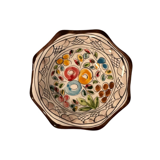 Portugese Pottery Hand Painted Bowls - Ceramic Small Bowls for Butter Jam Olive Humus Sauces Made in Portugal