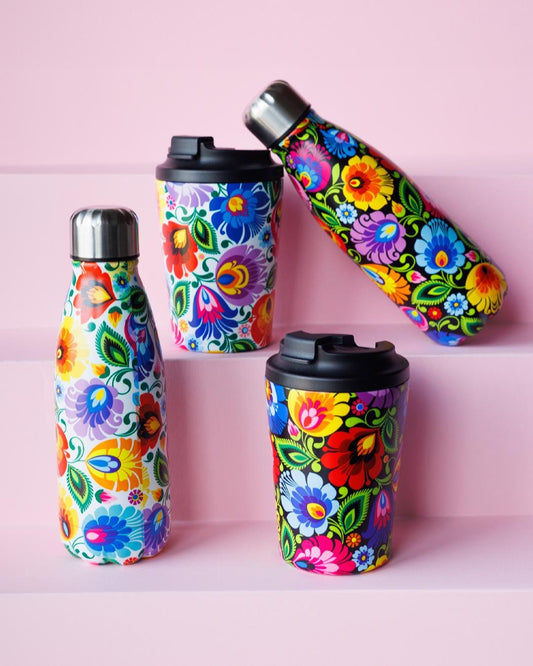 Thermal Bottle & Mug 350ml POLAND Colorful Multi Purpose Beautiful Souvenir from POLAND
