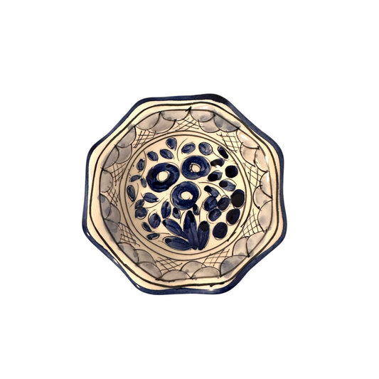 Portugese Pottery Hand Painted Bowls - Ceramic Small Bowls for Butter Jam Olive Humus Sauces Made in Portugal