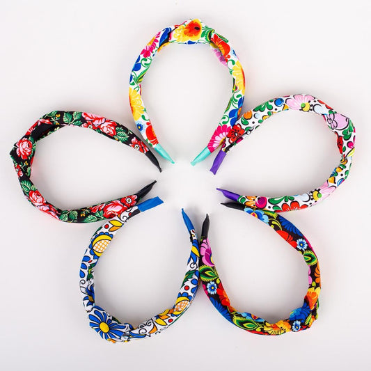 Floral Hair Bands Trendy Head Band with Poland Folk Designs, Women's Accessory, Souvenir Gift from Poland