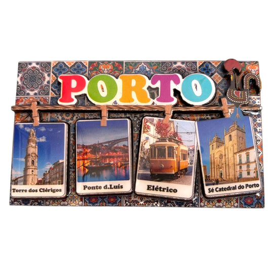 Portugal Acrylic 3D Fridge Magnet with Portugese Azul Symbols - Kitchen House Decoration - Beautiful Souvenir from Portugal