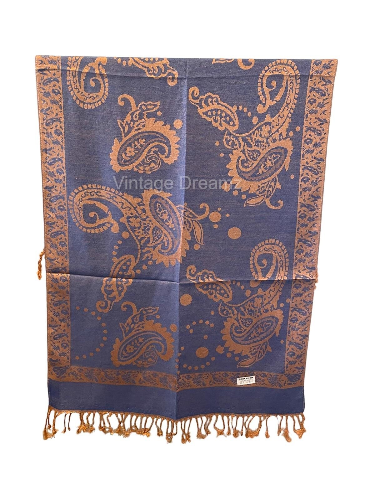 Pashmina Scarves and Shawls – Double Side Multi Designs Scarves, Large Pashmina Scarf with Fringed Edges (L 170 × W 68 cm)