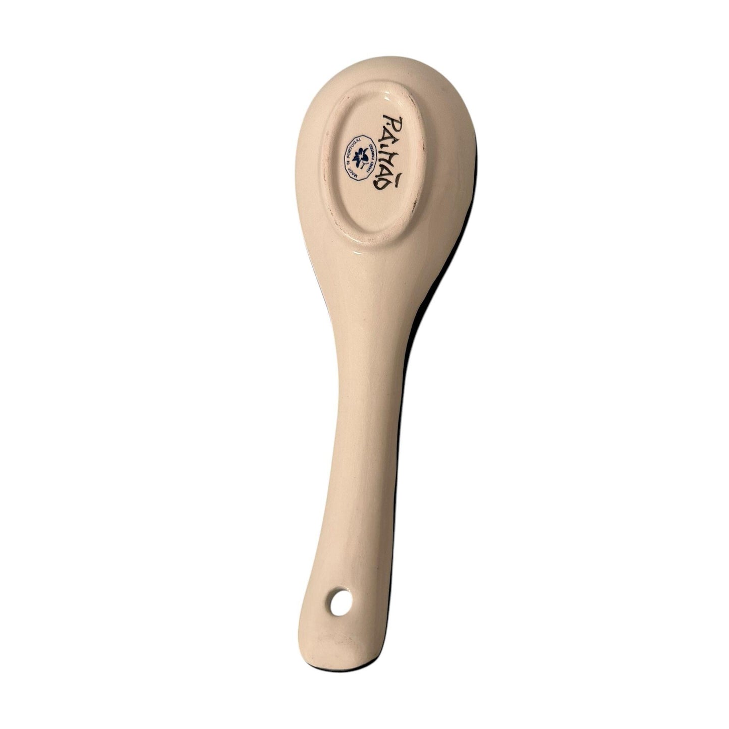 Portugese Pottery Hand Painted Spoon - Ceramic Kitchen Serving Spoon or Wall Hanging Decoration