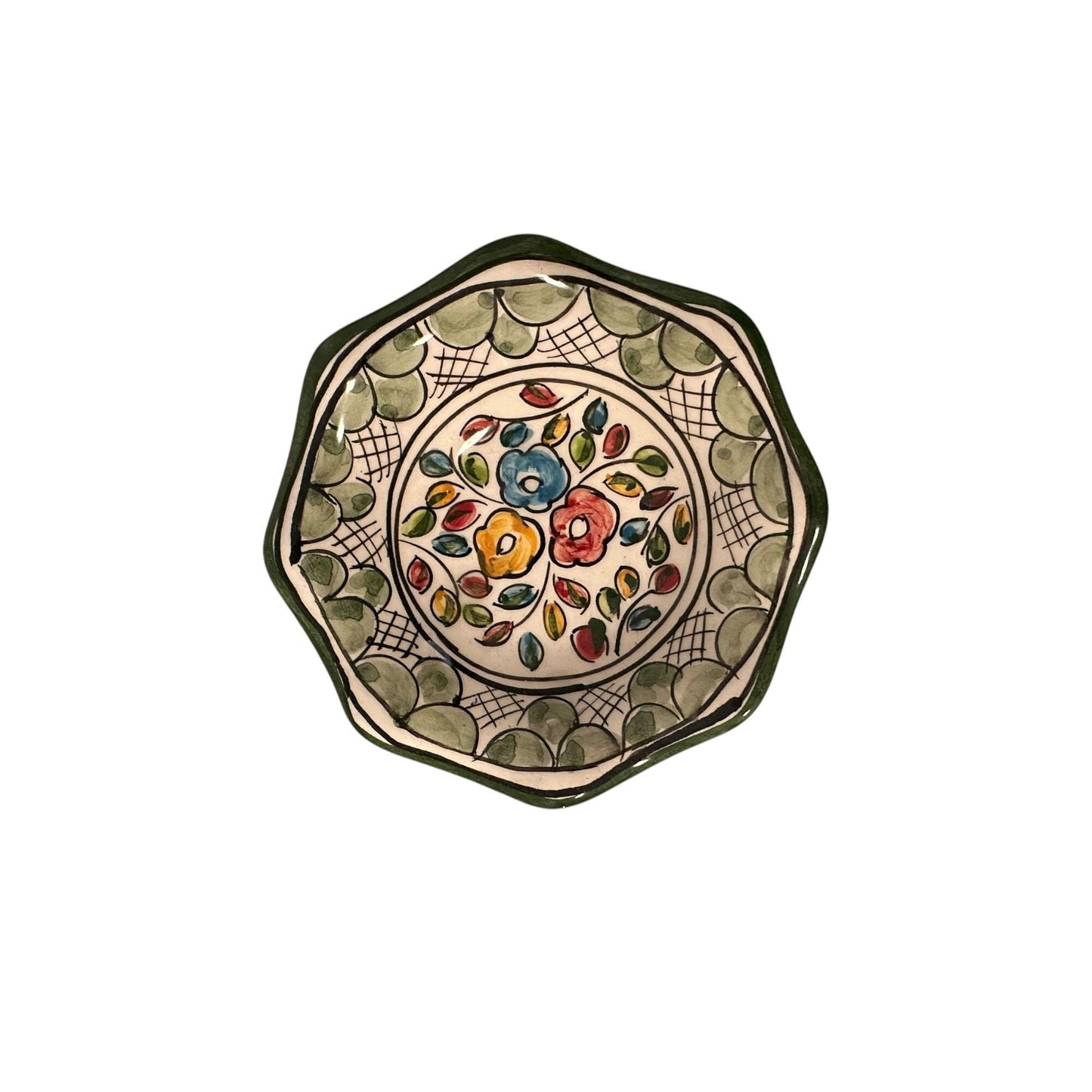 Portugese Pottery Hand Painted Bowls - Ceramic Small Bowls for Butter Jam Olive Humus Sauces Made in Portugal