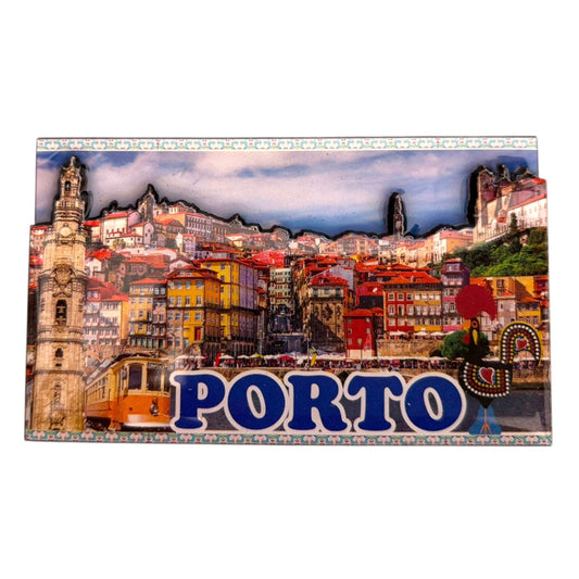 Portugal Acrylic 3D Fridge Magnet with Portugese Azul Symbols - Kitchen House Decoration - Beautiful Souvenir from Portugal