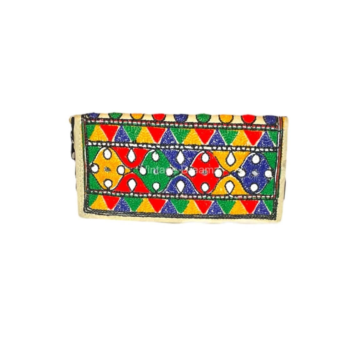 Embroidered Sling Versatile Clutch Bags for Women & Girls, Mobile Purse Wallet