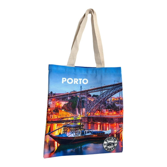 Portugese Traditional Symbols Tote Bags - Colorful Patterns Shopping Travel Hand Bags with Zipper & Sling - Souvenir from Portugal