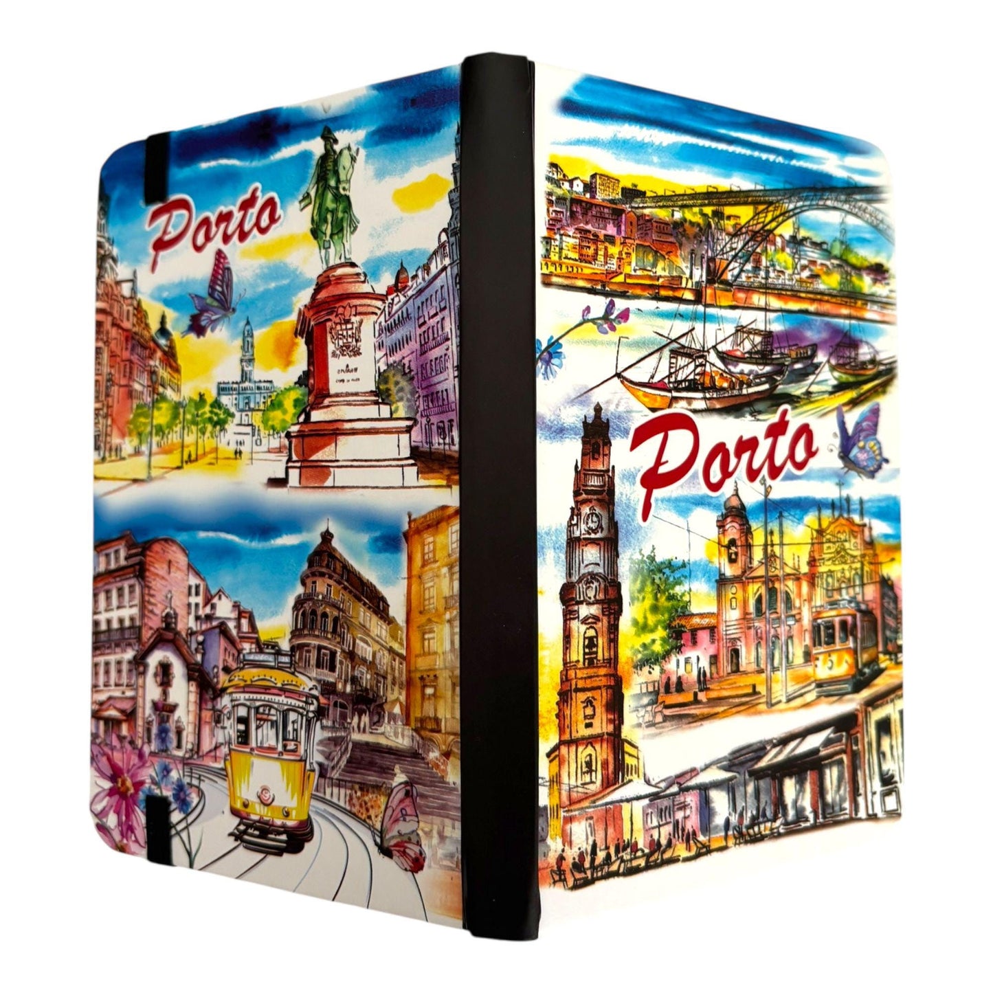 Porto Portugal Travel Pocket Notepad Diary with Azulejo & Multi Design Patterns Beautiful Tourist Souvenir from Portugal