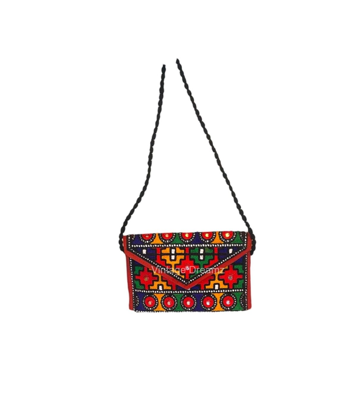 Shoulder Bag Party Clutch Embroidered Small  - Party Pouch for Women & Girls