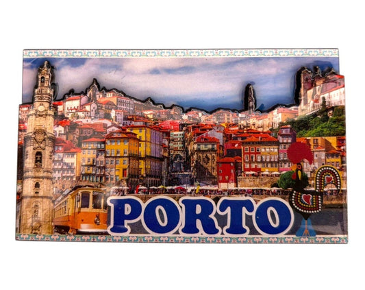 Portugal Acrylic 3D Fridge Magnet with Portugese Azul Symbols - Kitchen House Decoration - Beautiful Souvenir from Portugal
