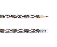 Pencils with Eraser Poland Folk Stylized Decorations Pencils with Vivid Colors and Interesting Compositions (Set of 9 Pencils)