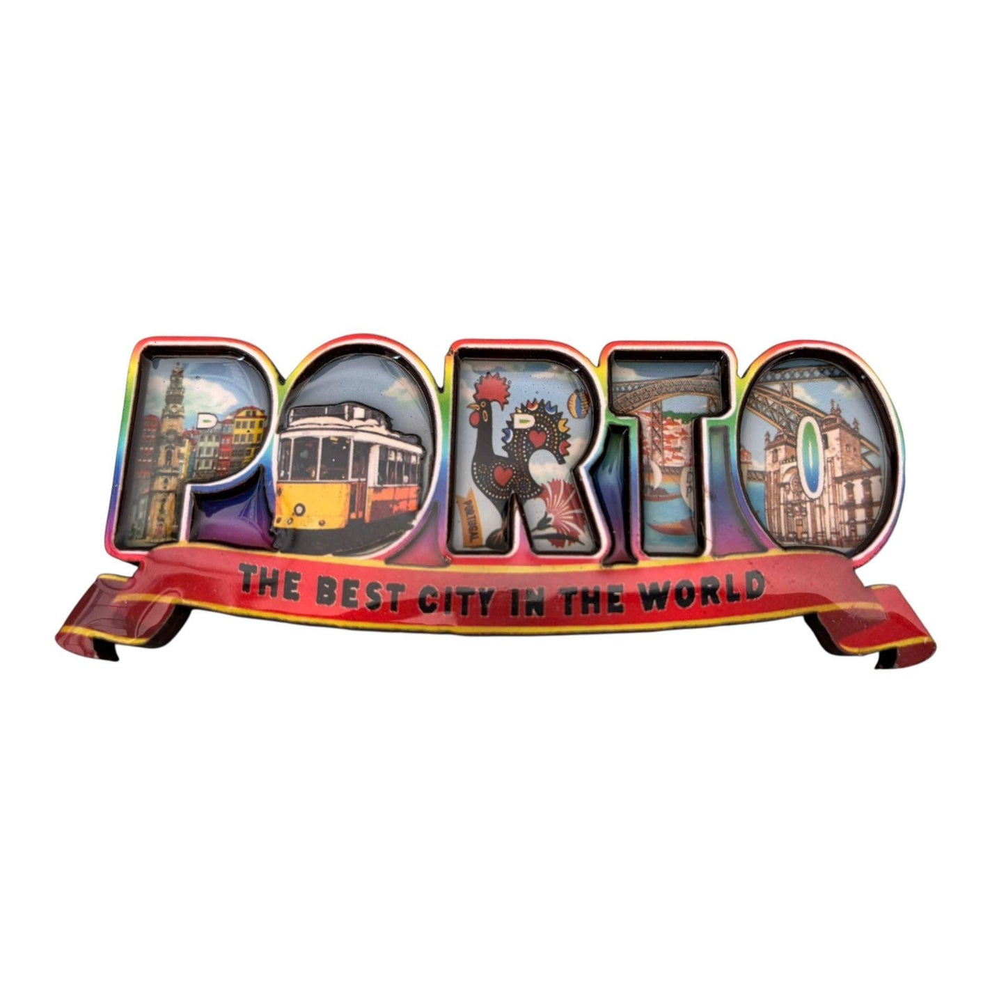 Portugal Acrylic 3D Fridge Magnet with Portugese Azul Symbols - Kitchen House Decoration - Beautiful Souvenir from Portugal