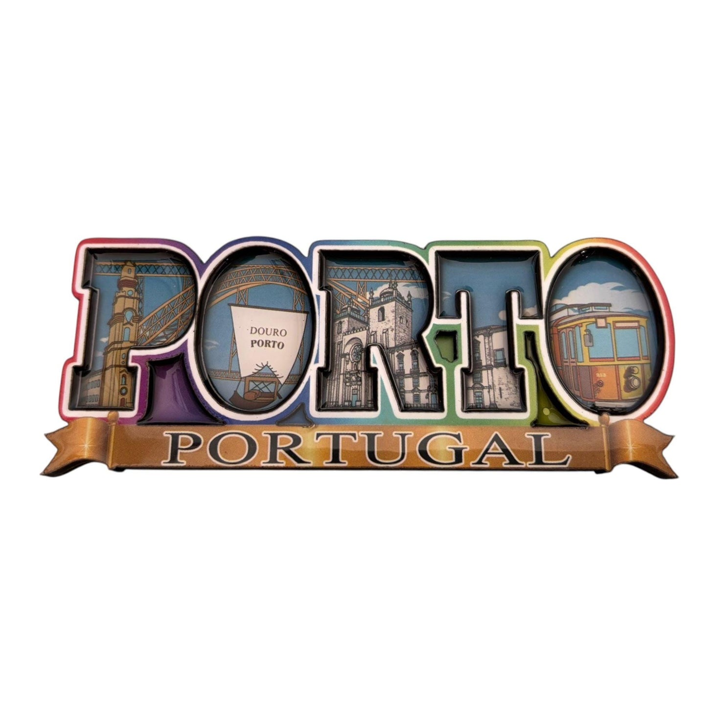 Portugal Acrylic 3D Fridge Magnet with Portugese Azul Symbols - Kitchen House Decoration - Beautiful Souvenir from Portugal