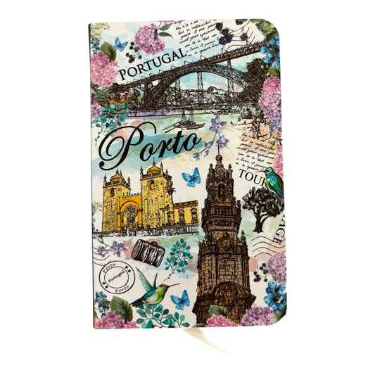Porto Portugal Travel Pocket Notepad Diary with Azulejo & Multi Design Patterns Beautiful Tourist Souvenir from Portugal