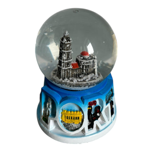 Portugal Sparkly Water Snow Globe in Famous Monuments & Base Designs